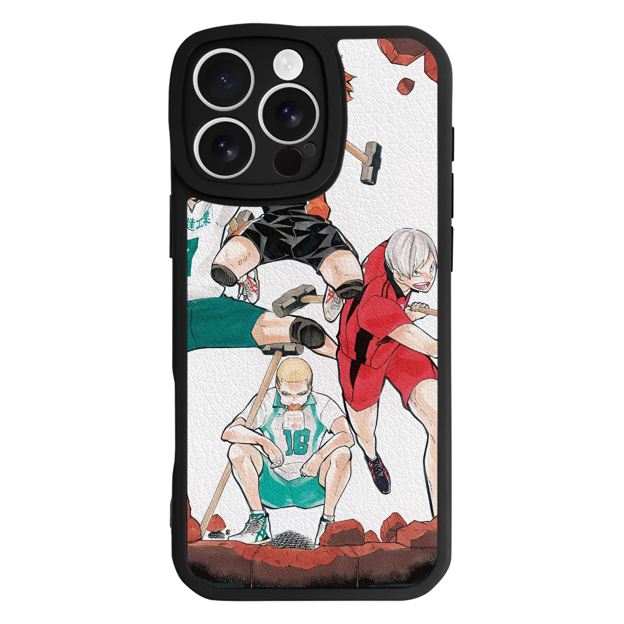 （画像用） ハイキュー!! Haikyu!! 【iPhone 16シリーズ対応】シリコンスマホケース（レザー調） 材質：シリコン